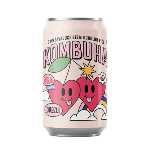 Drozli kombuha višnja 330 ml