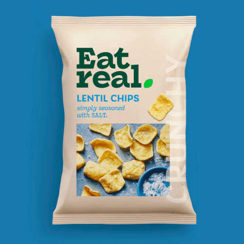 EAT REAL chips od sočiva slani 40 g