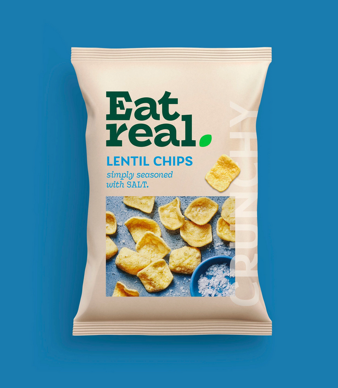 EAT REAL chips od sočiva slani 40 g