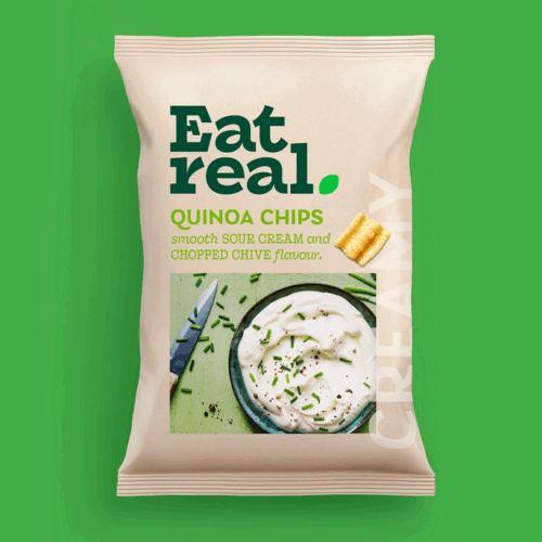 EAT REAL chips od kinoe sa kiselim kremom I vlašcem 40 g