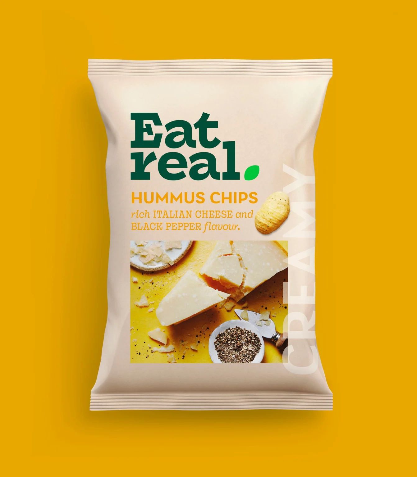 EAT REAL chips od hummusa sa ukusom sira i biberom 45 g